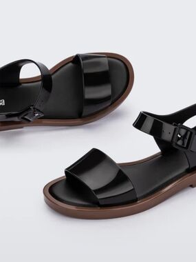 Melissa Black Women's Patent Strap Sandals